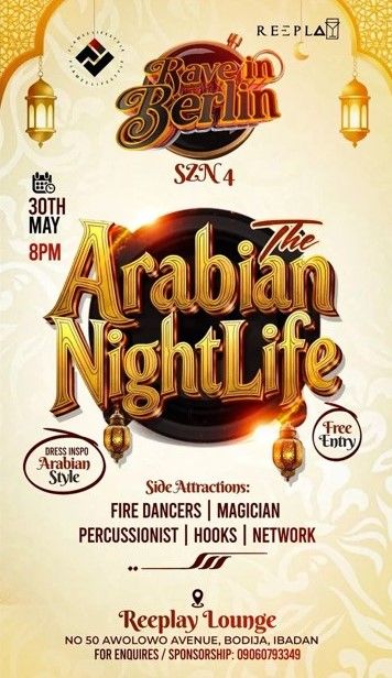 RAVE IN BERLIN SZN 4 (The Arabian Nightlife) Event Banner
