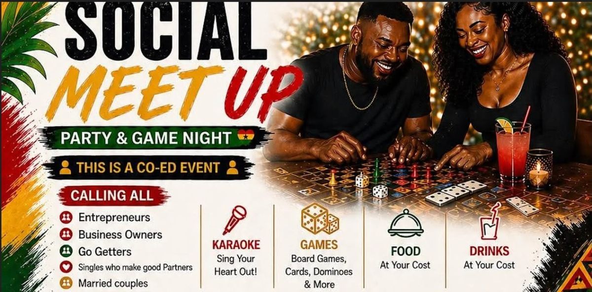 Social Meet Up: Party & Game Night Event Banner